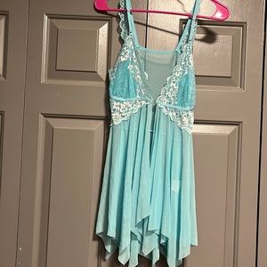 Blue lace teddy